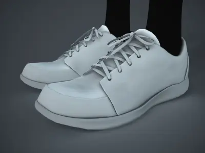White Shoes Style 1 Low-poly 3D model