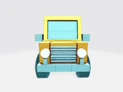 Lowpoly truck Low-poly 3D model