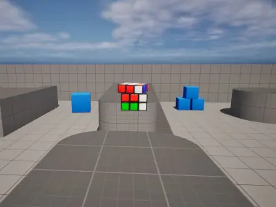 Rubiks cube system for UE5 Low-poly 3D model