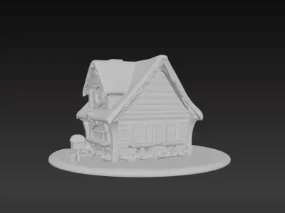 Cozy 3D Christmas Cottage Series 2 3D model