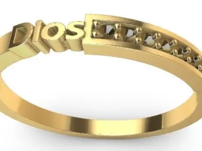 anillo dios  3D print model