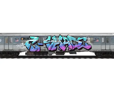 R68 New York City Subway car 3D model