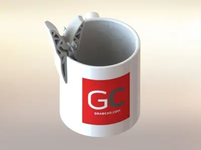 Clip knee joint with design Free 3D model