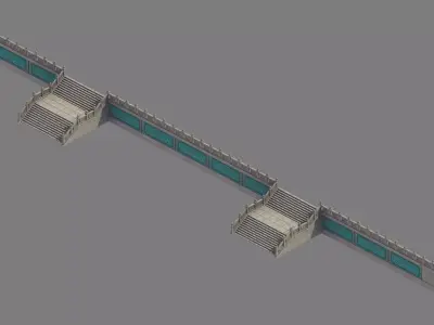 Game Basilica - Stairs 034 3D model