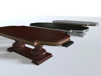 Classic Table 5 Low-poly 3D model