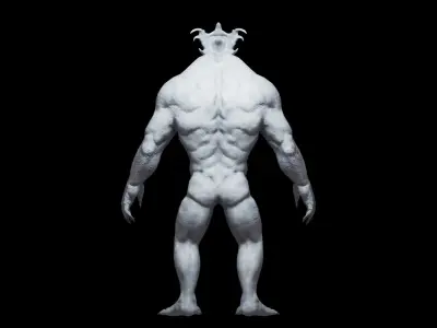 Reptile - Alien - Game Character  Low-poly 3D model