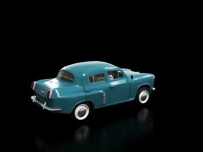 Car retro moskvich 402  3D model