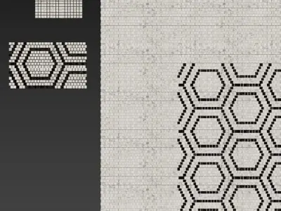 Tiles ATLAS CONCORDE MARVEL PRO Mosaico Honeycomb 3D model