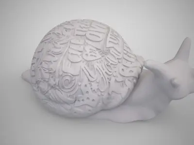 Snail in love 3D print model