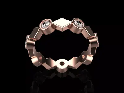 Rhombus ring model 317 3D print model