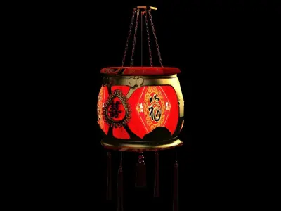Chinese  Red Lantern   3D model