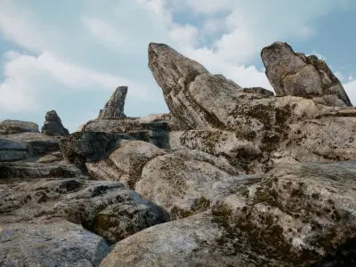 Realistic Rock Free low-poly 3D model