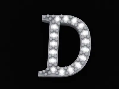 Letter D pendant 3D print model