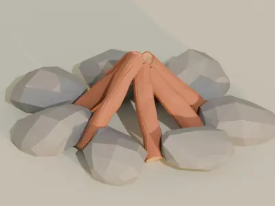 Forest Assets Low-poly 3D model