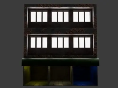 Filipino Compound House - Unit 2 Low-poly 3D model