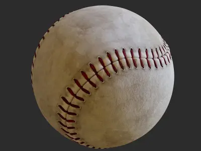 Baseball balls with textures 3D model