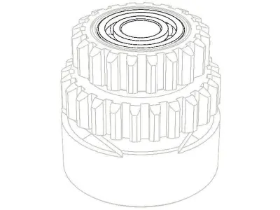 Rc Car Nitro Engine 2speed Clutch Bell 3D model