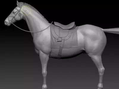 zbrush horse Low-poly 3D model