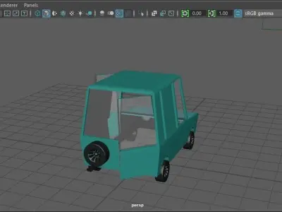 Low Poly Car vehicles in program Free low-poly 3D model