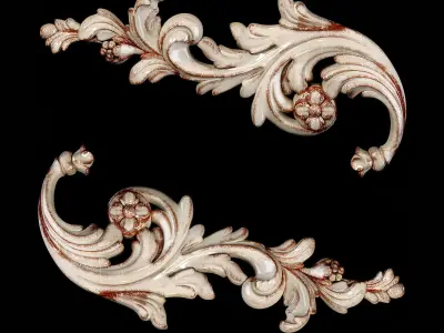 Classic carved 044 3D model