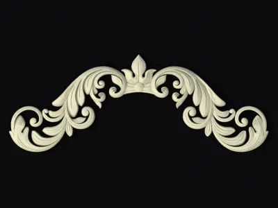 Central decor ornament for furniture 3D model 722