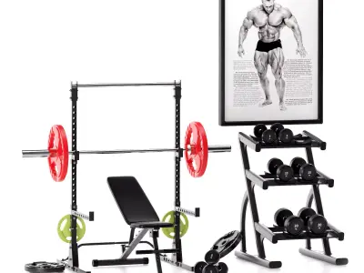 Gym-Tools-Fitness-Body-Building-Set-14 3D model