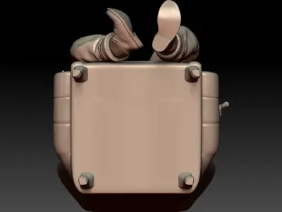 Santa Claus Tired Drinking 3D print model