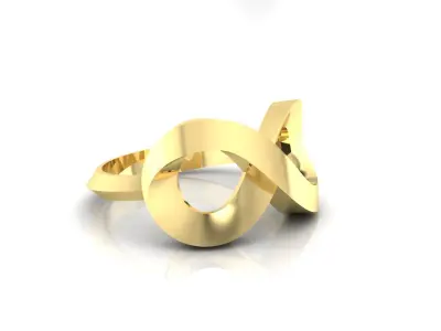 Ring M44 The luxury female ring wedding 3D print model