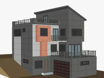 Modern House 07 -Archimple LLC 3D model