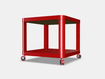 TINGBY Side table on castors 2 3D model