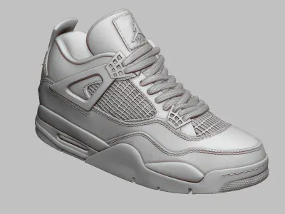 Air Jordan 4 shoe 3D print model