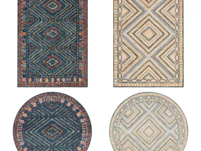 4 in 1 Rug Collection No 21 Low-poly 3D model