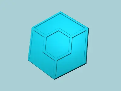 Hexagonal Wall Panel A06 - Interior Design Decoration 3D print model