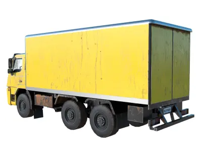 Generic Game Ready Box Truck Low-poly 3D model