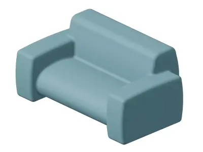Plastic Marvelous Sofa Toy 3D model