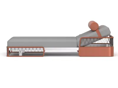 Solstice Sunbed - Modern Daybed Lounge Chair Low-poly 3D model