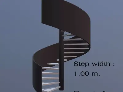Spiral stair 2023-0002 3D model
