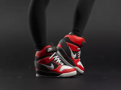 Nike Air Revolution Sky High Low-poly 3D model