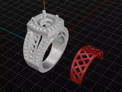 ring woman  3D print model 38