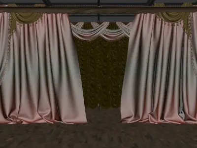 Theatrical Stage Curtains  3D model