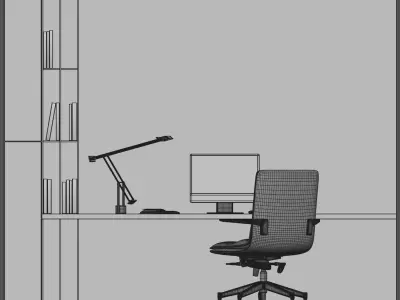 Home Office Set 06 3D model