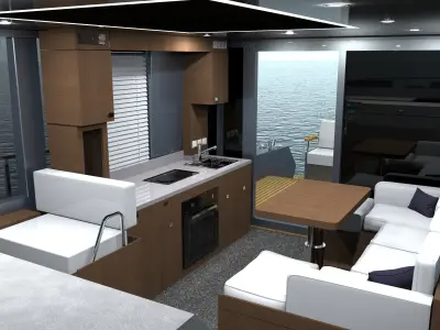 14 m Trawler Motor yacht 3D model