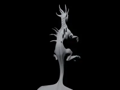 Lowpoly Sea Dragon Low-poly 3D model