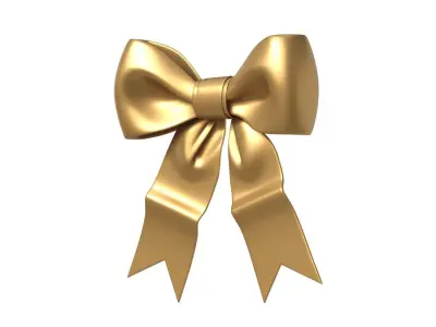 Christmas Bow Ribbon 34 Low-poly 3D model