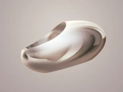 Modern Sleek Oval Vase 3D print model