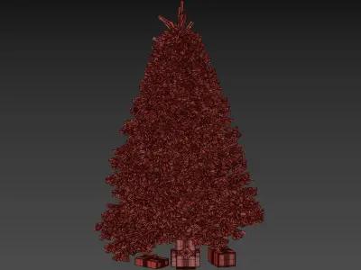 Christmas tree with gifts 3D model