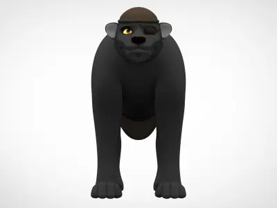 TF2 Demoman Panther Low-poly 3D model