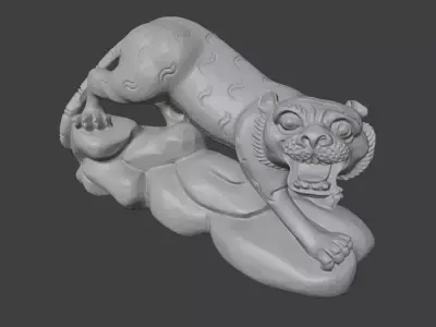 Cloudstride Tiger - 3D Print Figurine 3D print model