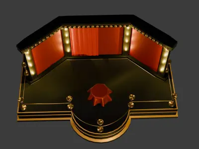Event Stage Low-poly 3D model