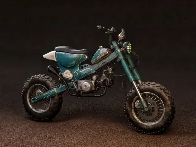 Honda Cub c70 Apocalypse Mod kaharu 3D model